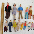 Vintage Dollhouse Dolls Mixed Lot 14 Piece Family Children Miniature Poseable