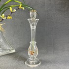 Glass Perfume Decanter With Applicator Wand Antique Hand Blown And Stamped