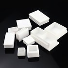 Rectangle Plastic End Caps Ribbed Plugs Blanking Inserts Rectangular Bungs white
