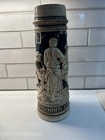Vintage German Beer Stein 15    Tall Made In Germany Has Broken Lid Rehab Needed