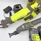 Ryobi One  18v P514 Saw P246 Multi Tool Kit Batteries Charger Bag Tested