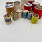 Lot Of 15 Sewing Thread On Vintage Wood Spools American Thread Co Star Brand