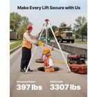 Uimoso Confined Space Tripod Kit With 1200 Lbs Winch And 65 Ft Cable For Rescue