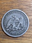 1859-s Seated Liberty Half Dollar  Raw   Extra Fine Details