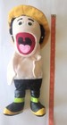 Lot Of 2 Silly Puppets - Fireman  Blue Monster  Plush Full Body 14 