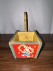 Vintage Fisher Price Walking Duck Cart Wooden Pull Toy  305 1960s