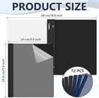 72 Pack Plastic Report Covers With 3 Prongs Presentation Folders Bulk  100 Sheet