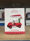 2017 Hallmark Keepsake Ho-ho-hole In One Red Christmas Golf Cart Ornament
