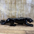 Vtg Black Panther Cat Figurine Ceramic Statue Mcm art 19 5      Read