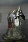 Medieval Knight Bascinet Helmet With Chainmail Aventail - Battle-ready Helmet