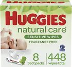 Baby Wipes - Huggies Natural Care Sensitive Baby Diaper Wipes unscented - 448 cs