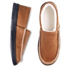 Mens Moccasin Slippers Indoor Outdoor House Slippers Warm Plush 12-13 Brown