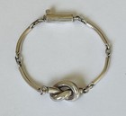 Vintage Mexico Taxco Sterling Silver Modernist Knot Link Bracelet Women   s Men   s