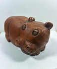 Vintage 1960 s Wood Hippopotamus Looks Great On Shelf Or Bookcase Free Shipping