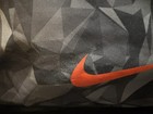 Nike Training Duffel Bag Geometric Grey Camo Pattern Bright Orange Nike Swoosh