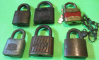 Lot Of 7 Vintage Ornate Padlock Yale Corbin Us American Reese 1 With Key Usa