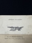 Ww1 Era 1919 U s s  North Dakota Ships Liberty Pass   Sunday Bulletin