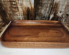 Vintage Tray Mid-century Geometric Wood 1960s Retro Desk Barware Kitchen Valet 
