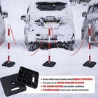 Orancl 4 Pack Traffic Chain Stanchion  Delineator Post  With Base Weight Collars