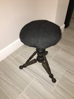 Antique Tonk Piano Stool  New York     Ornate Iron Base  Adjustable  Restored Fini
