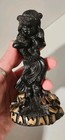 Vintage Hula Dancer Girl Statue Figurine Hawaii Tiki Bar Decor Black Poly-art 