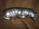 Vtg Inuit Walrus Soapstone Sculpture Hand Carved   Signed Isa Kasudluak Canada