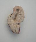 Signed Handmade Clay Art Ceramic Face Mask Wall Hanging Decor Coa