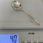      Vtg Sterling Silver Large 7  Serving Spoon D  Low   Co  Weight 40g  Mono Jag