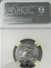 Calabria  Taras C 332-302 Bc Ar Didrachm 7 91g Horseman And Dolphin Ngc  Ch F