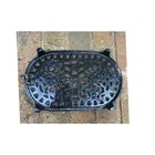 Old Dutch Odi Cast Iron Trivet 1997 Vintage Black Oval Filigree Footed 10 5in