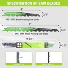 Workpro 10 Pieces Wood Pruning Reciprocating Saw Blade Set 6 9  Pruner Saw Blade