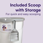 Iris Usa Cat Litter Box  Large Top Entry With Catching Lid   Scoop  White gray