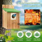 2 Pack Bird Houses For Outside - Cedar Bluebird Houses With Metal Predator Guard