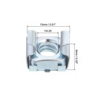 Uxcell 1 4-20 Cage Nut  20pcs Snap-in Nuts  Carbon Steel 1 4-20  Silver