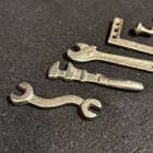 Antique Early 1900s Nickel Plated Miniature Tools  9pcs 