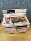 Vtg  1950 s Wolverine Pink Tin Metal Toy Litho Stove Oven 12  High
