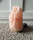Pink Himalayan Rock Salt Lamp Nightlight 6    Inch Wooden Base Home Decor Tested