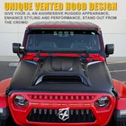 Steel Air Vented Replacement Hood Scoop For 18-24 Jeep Wrangler Jl Gladiator Jt