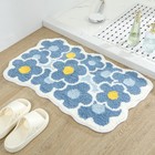 Bath Rug Super Soft Fluffy Floor Mat Floral Carpet Water Absorption 19 6x31 5