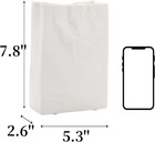 Crinkle Paper Bag Ceramic Vase  7 8 Inch Square Wide Mouth Pleated  Unique White