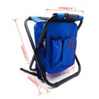 Folding Stool Insulated Cooler Bag Backpack Chair Beach Fishing Camping Hiking