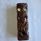 Vintage M  ori Carved Totem Initial On Back 