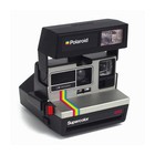 Polaroid 635 Supercolor Instant Print Camera - Vintage Silver Grey With Rainbow