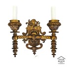 Antique 1800s French Sconce Light Solid Brass