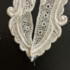 Vintage White Floral Lace Collar Appliqu  s Pair 20    