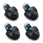 4 Pcs Led Electronic Light Fishing Bite Sound Alarm Alert Bell Clip On Fish Rod
