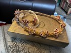 Vintage Hawaiian  Shell Seashell Headband Crown   Bracelet  Wedding 1964