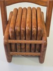 Vintage Teak Wood Coasters Set Of 6 With Holder Brown Mid Century Modern Mcm