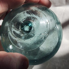 Vtg Orig Glass Fishing Float  5 Japanese Kanji Mark   Number 1