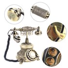 Vintage Rotary Dial Telephone Antique Brass Handset Retro Landline